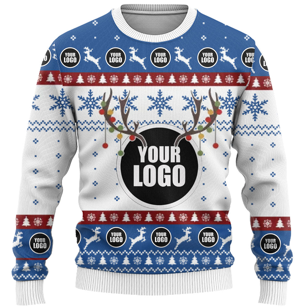 DYI Logo Or Face Ugly Christmas Sweater 10